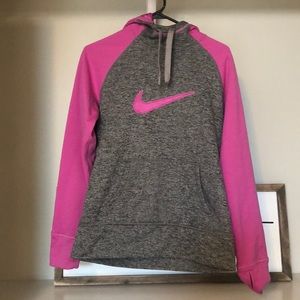 Pink and grey nike sweatshirt